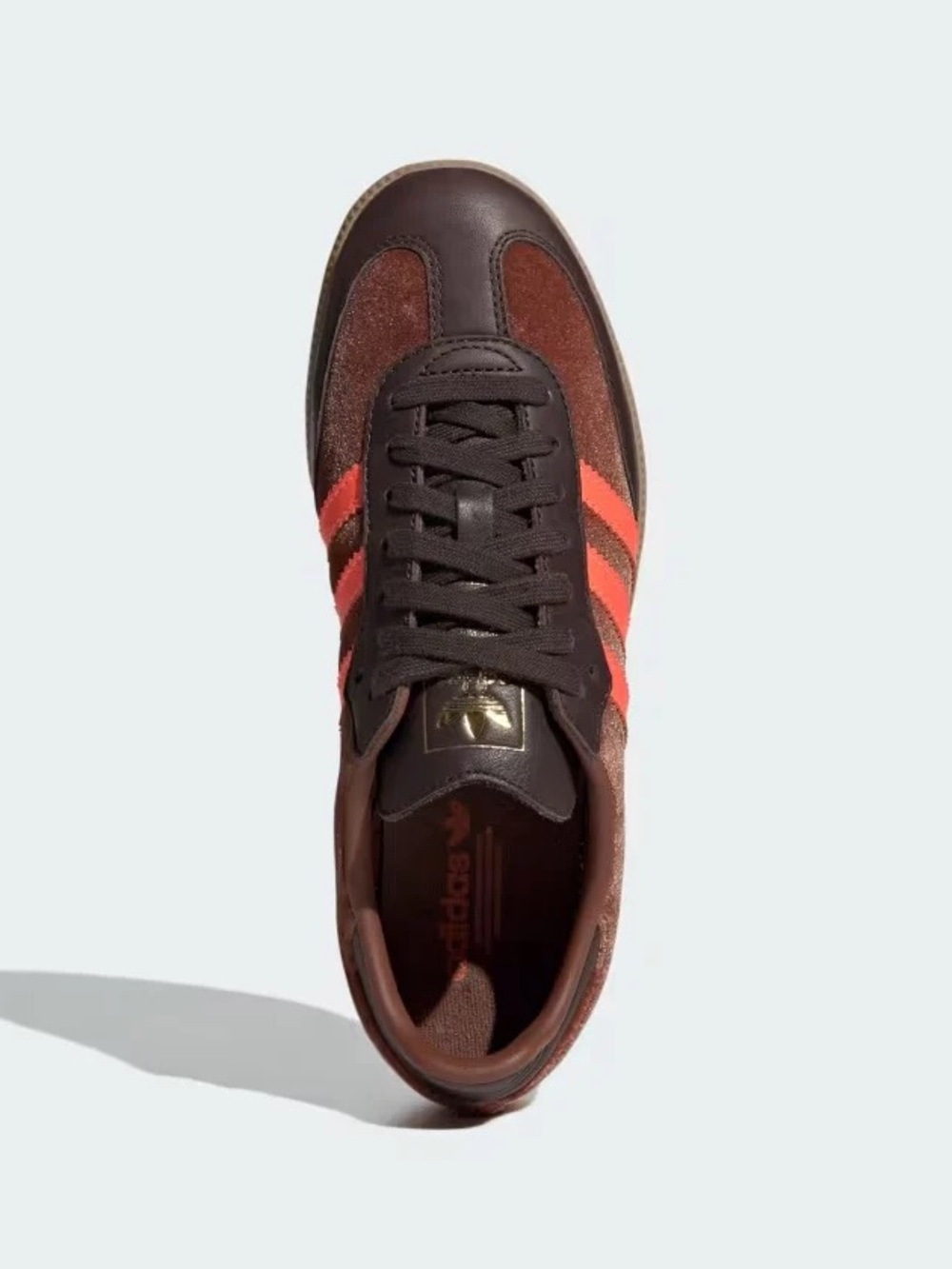 adidas Samba Sneakers Brown with Coral Stripes - never worn! - Picture 4 of 10